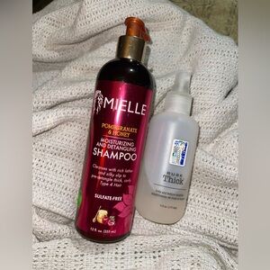 Mielle shampoo and volumizer